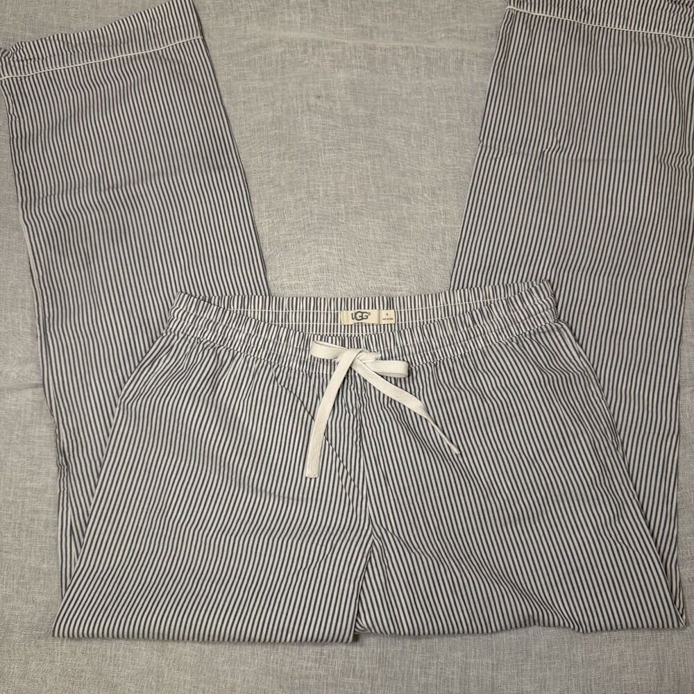 UGG Striped Pajama Pants Women’s Medium Blue White Lounge Sleepwear